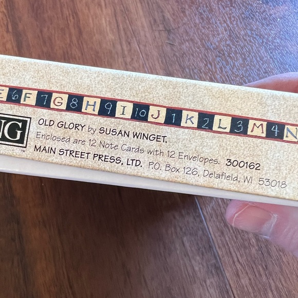 Lang Susan Winget OLD GLORY Teacher 12 Blank Note Cards Vintage Main Street 1998 - Picture 3 of 9